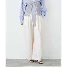 《追加予約》ウォッシャブル リネンミックスコクーンスラックス