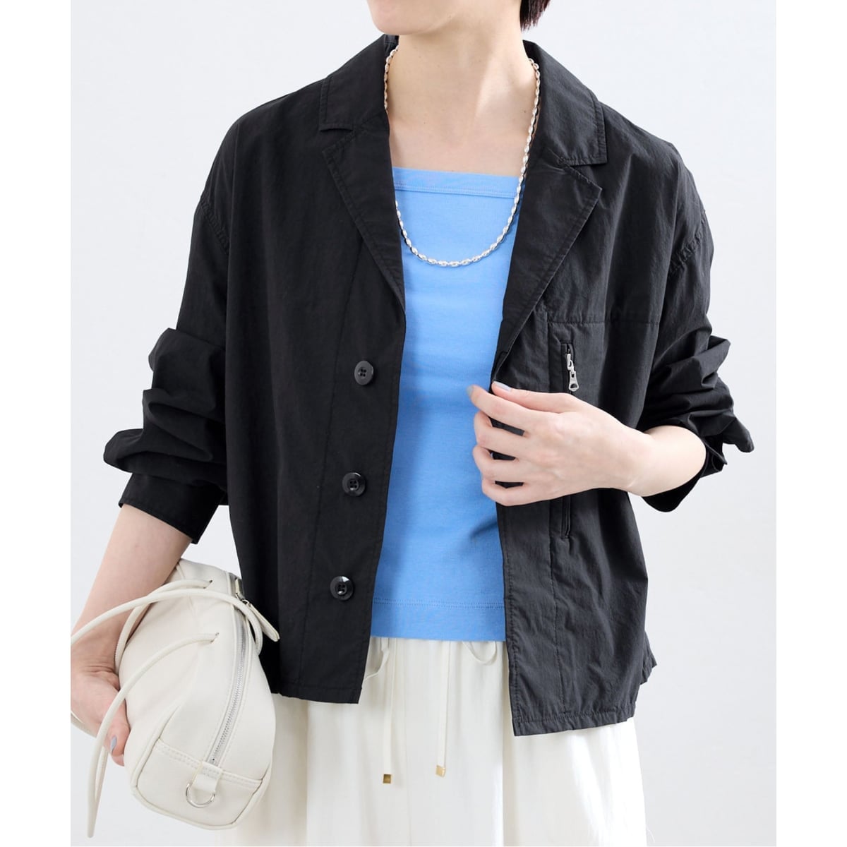 イエナ　コットンＷクロスノーカラーコート　Ｖネック　トレンチ SLOBE IENA（スローブイエナ） Vネックノーカラーコート◇ : ZOZOTOWN