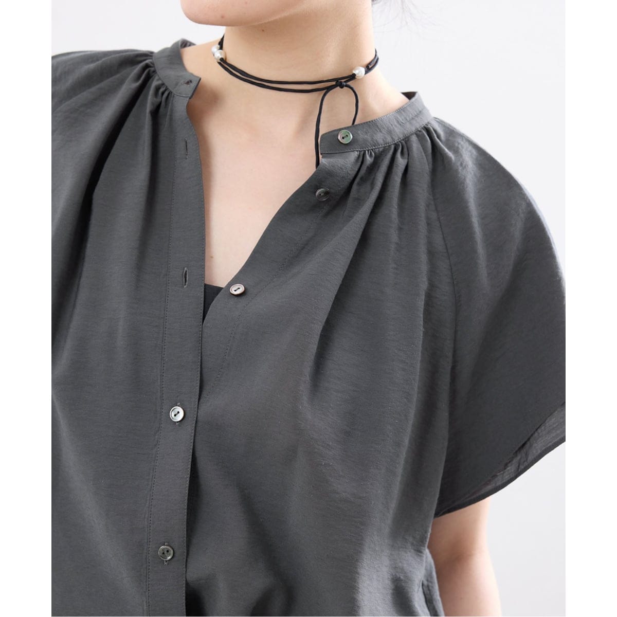 IENA イエナ　コットンシフォンドビーシャーリングブラウス 定価14.300円 追加》コットンシフォン ドビー シャーリングブラウス◇ | イエナ(IENA