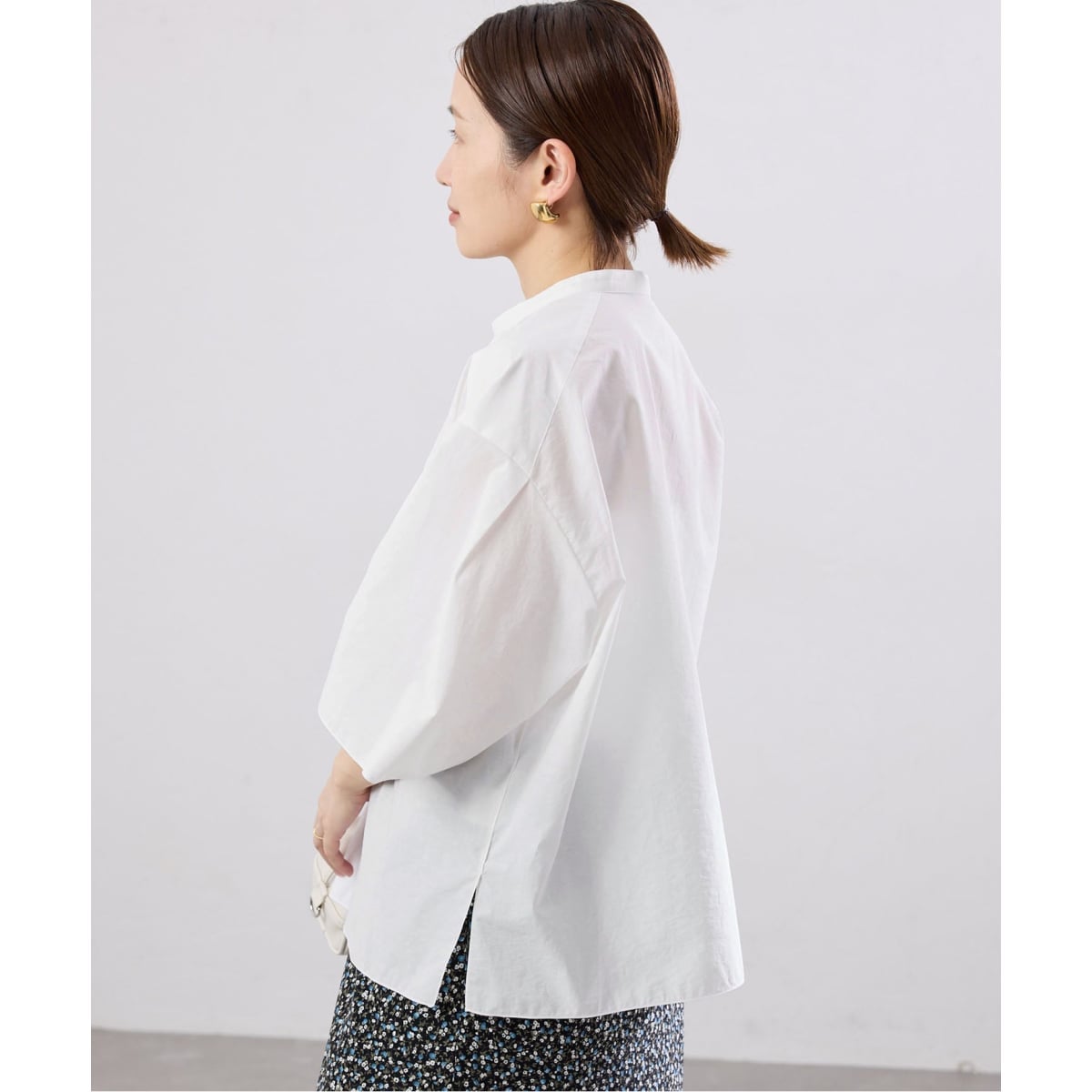 IENA コットンシフォン ドビー シャーリング ブラウス ベージュ 新品】イエナコットンシフォン ドビー シャーリングブラウス 日本製
