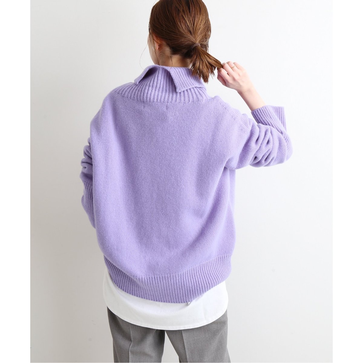 IENA【ALDERNEY /アルダニー】別注LAMBSWOOL タートルネッ - ニット