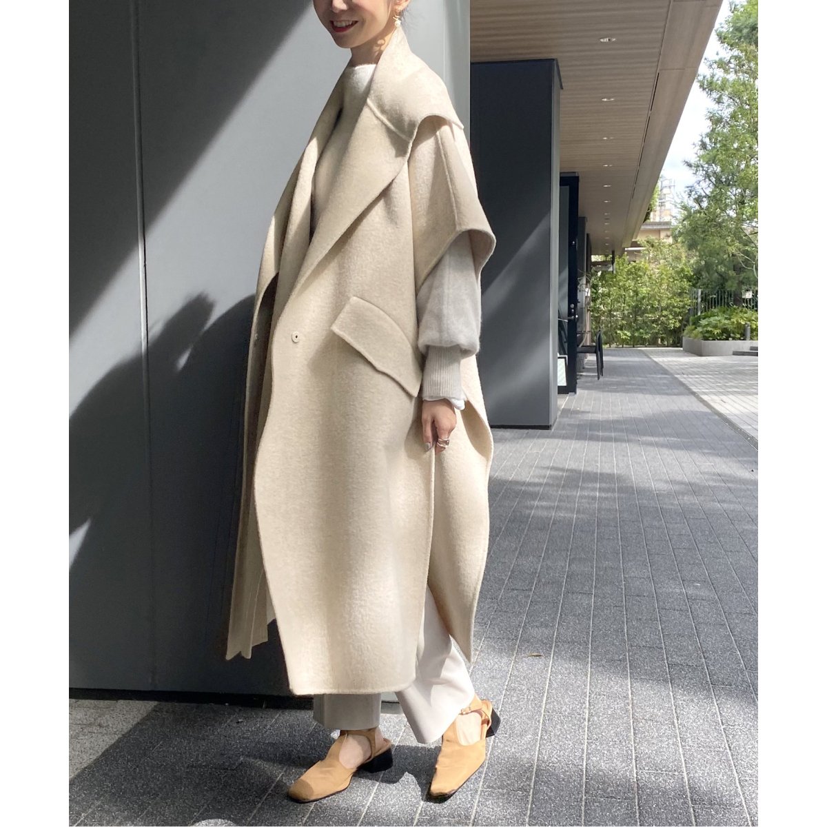 VSLE ヴィスル WOOL MUFFLER HANDMADE コート ポンチョ VSLE ヴィスル WOOL MUFFLER HANDMADE コート ポンチョ