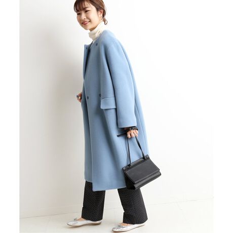 ウールダブルクロスクルーネックコクーンコート◇ | スローブ イエナ  