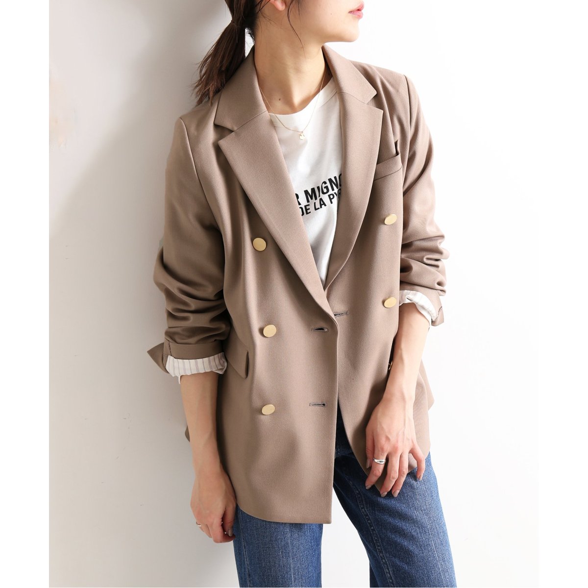 追加2》金ボタンダブルジャケット◇ | スローブ イエナ(SLOBE IENA