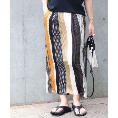 マルチパターンストライプイージータイトスカート◇ | スローブ イエナ  