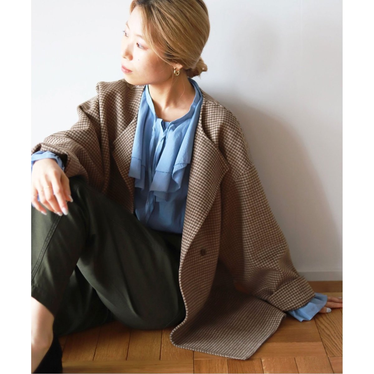 HAMILTONダブルフェイスウールショートコクーンコート◇ | スローブ