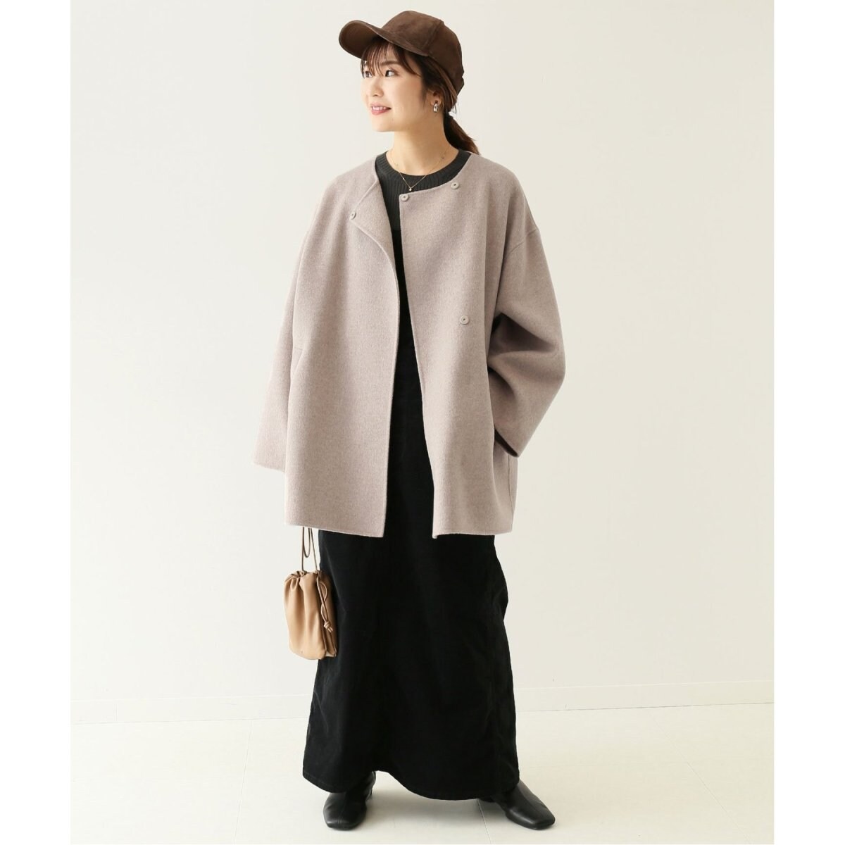 HAMILTONダブルフェイスウールショートコクーンコート◇ | スローブ