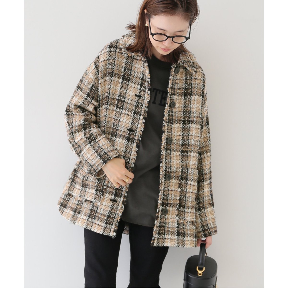 COMATEX チェックツイードブルゾン◇ | スローブ イエナ(SLOBE IENA