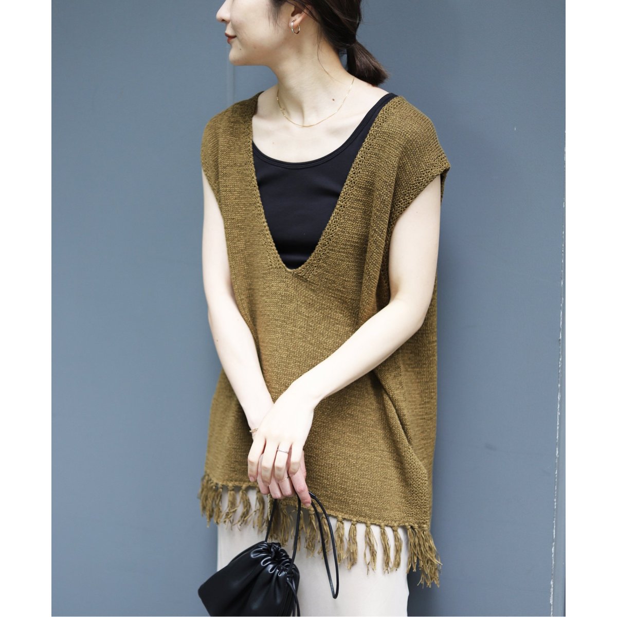 SLOBE IENA - IENA SLOBE テープヤーンフリンジベスト　tee テープヤーンフリンジベスト◇ | スローブ イエナ(SLOBE IENA