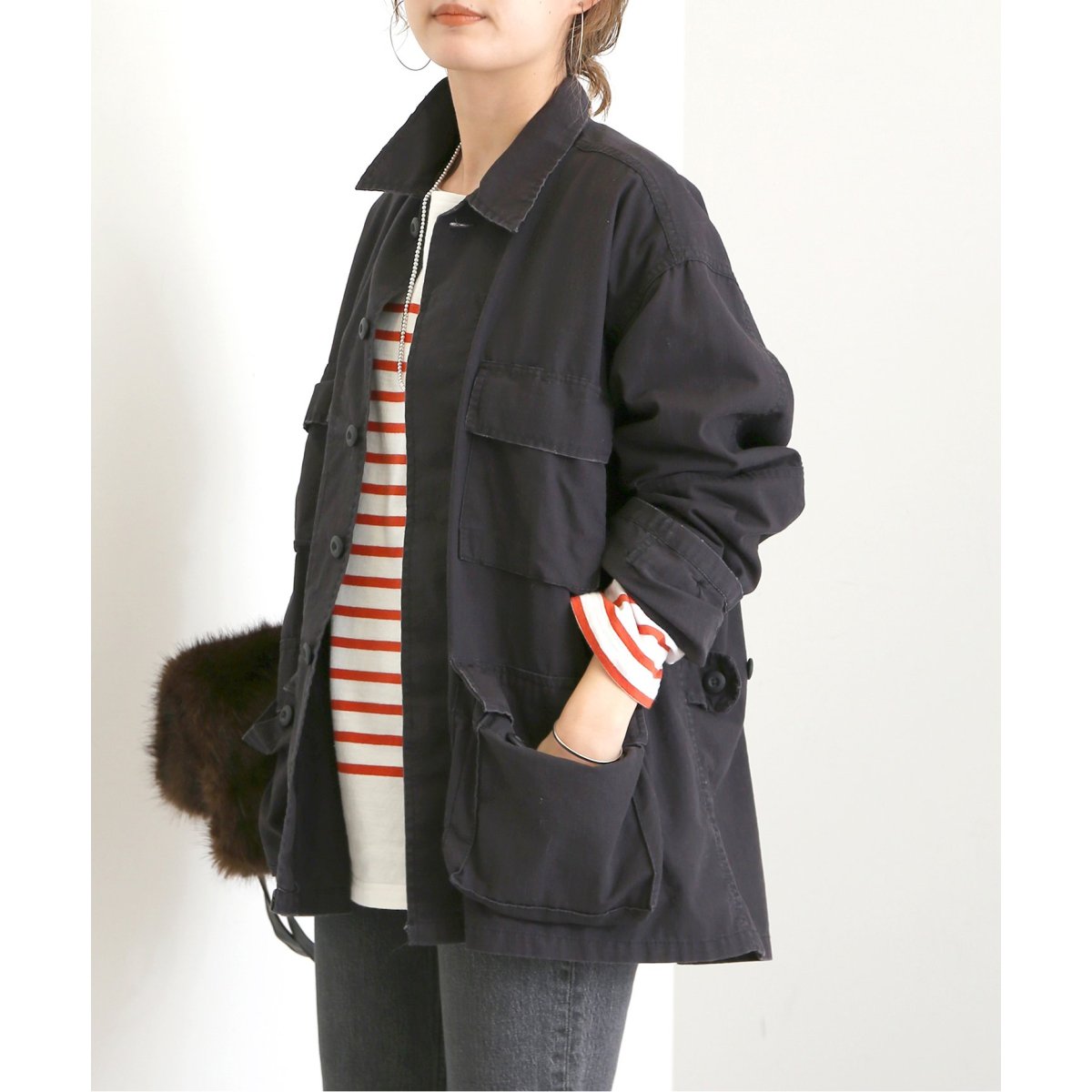 【新品】スローブイエナ ROTHCO BDU SHIRTS ブルゾン　ブラック ROTHCO/ロスコ】 BDU SHIRTS ブルゾン◇ | スローブ イエナ(SLOBE IENA