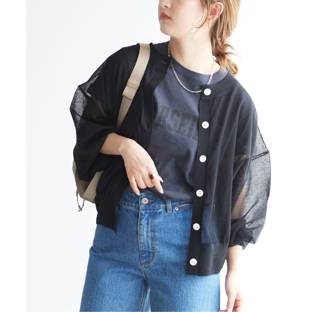 追加》シアーラミーカーディガン | スローブ イエナ(SLOBE IENA