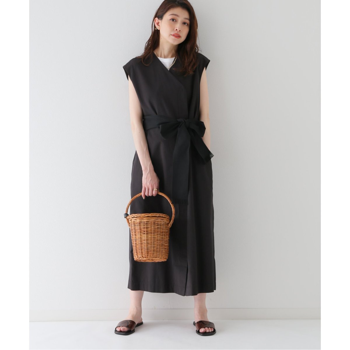 SLOBE IENA normment/ノーメント　ワンピース 定価25300円 SLOBE IENA 【normment/ノーメント】ワンピース黒