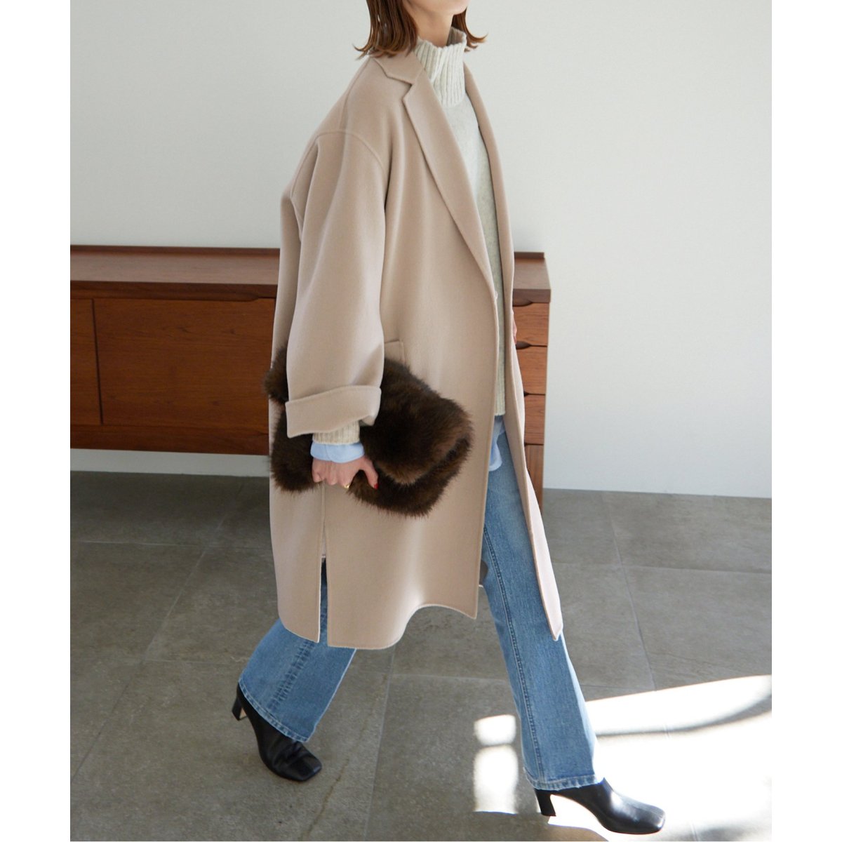 HAMILTONダブルフェイスウールロングコート | スローブ イエナ