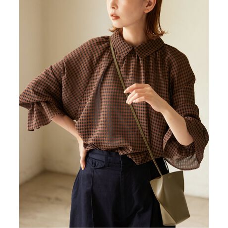新品タグ付イエナ IENA maisonコットンギャザーブラウス イエナ IENA 
