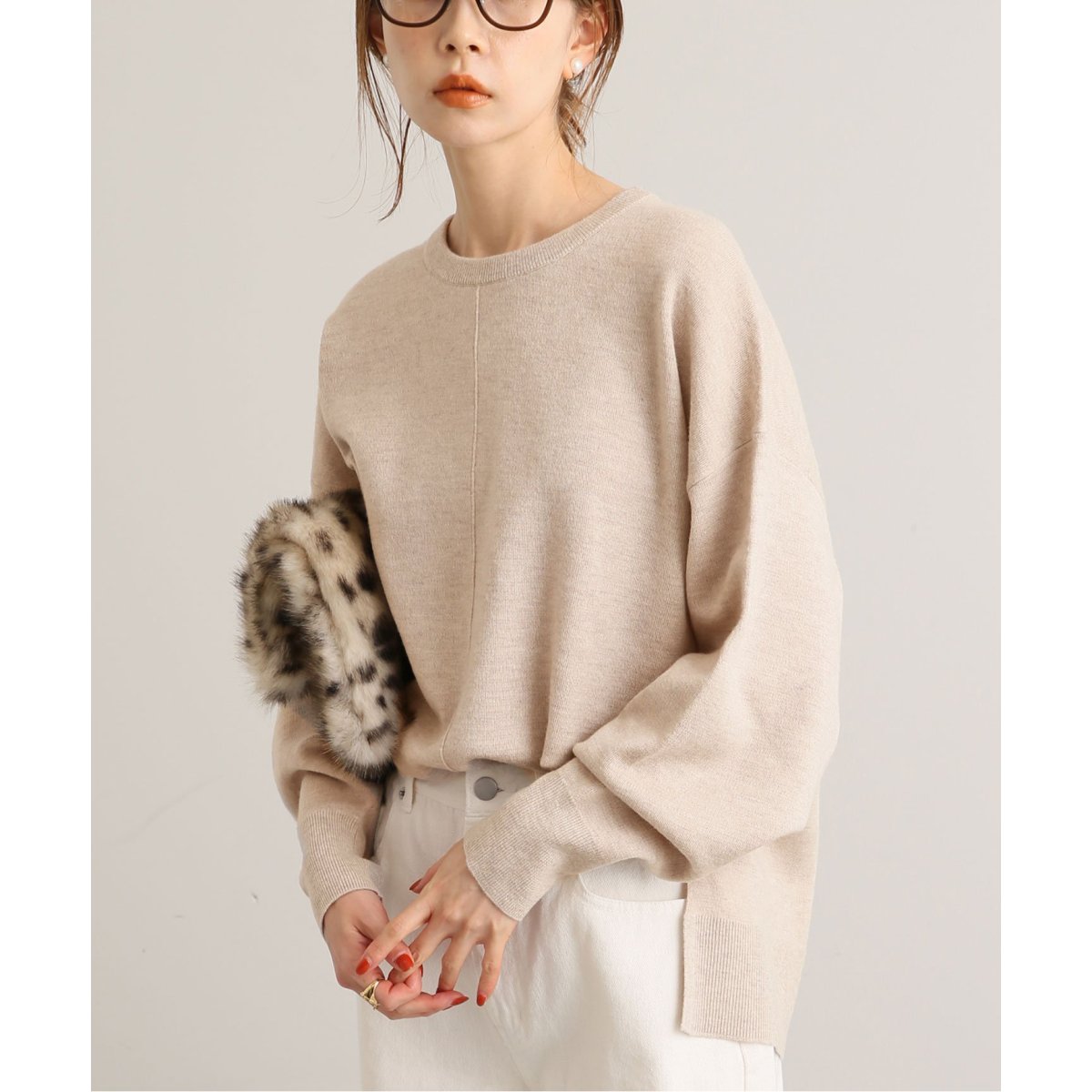 SLOBE IENA - ウォッシャブルウールスムースプルオーバー SLOBE IENA（スローブイエナ）の「ウォッシャブルウールスムース