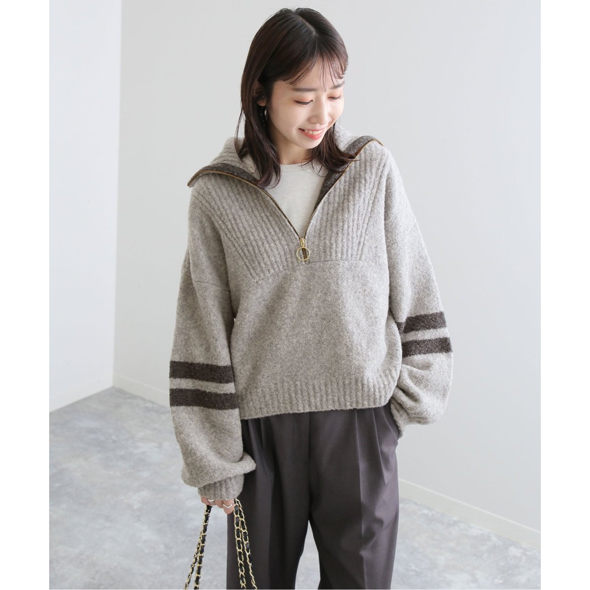 SLOBE IENA（スローブイエナ）の「ブークレーハーフジッププル