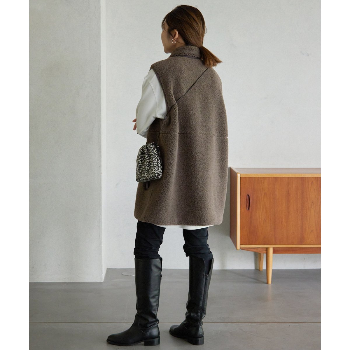 【美品】SLOBE  IENA  ECOPEL ボアベスト ECOPELボアショートベスト | スローブ イエナ(SLOBE IENA