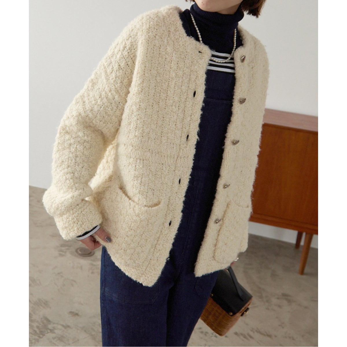 追加》金ボタンツィーディジャケット | スローブ イエナ(SLOBE IENA