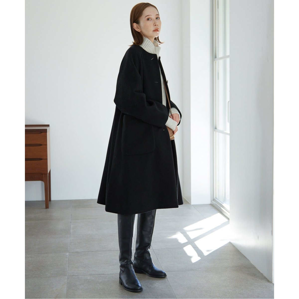 スイビダブルクロスサドルショルダーAラインコート | スローブ イエナ