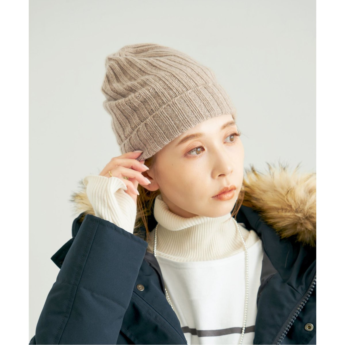 WILLIAM BRUNTON/ウィリアム ブラントン】 Cashmere 2*2 RIB ニット