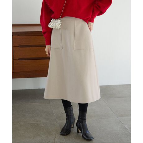 ソフトメルトンフレアスカート | スローブ イエナ(SLOBE IENA  