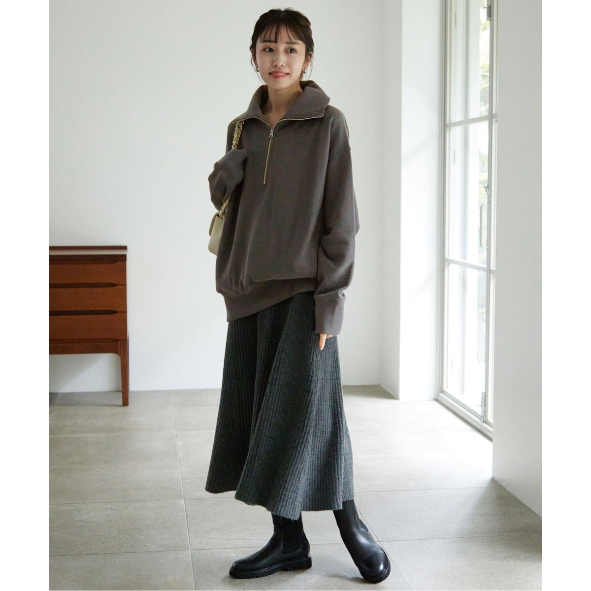 裏毛ハーフジッププルオーバー | スローブ イエナ(SLOBE IENA