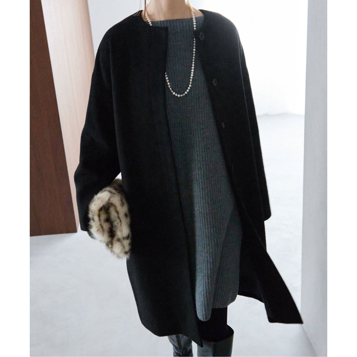 シャギーノーカラーコート | スローブ イエナ(SLOBE IENA) | マルイ