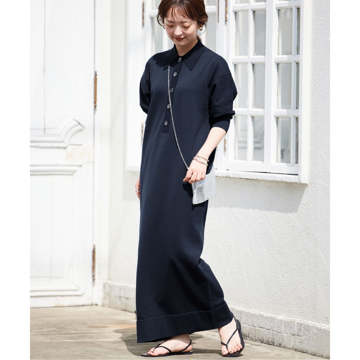 ポロエリニットワンピース | スローブ イエナ(SLOBE IENA