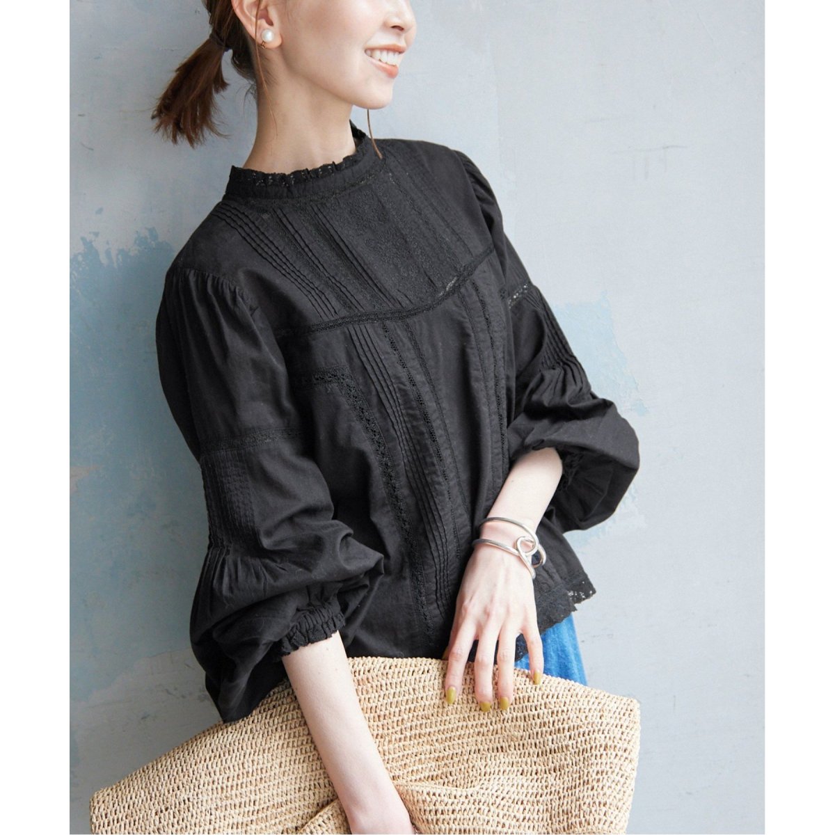 追加》マニーレースピンタックブラウス | スローブ イエナ(SLOBE