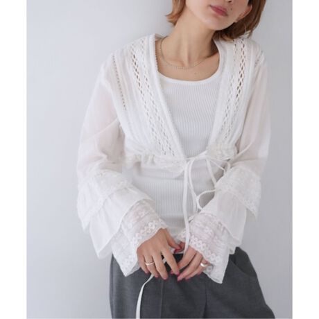 SLOBE citron. 2WAYレースブラウス | スローブ イエナ(SLOBE IENA 