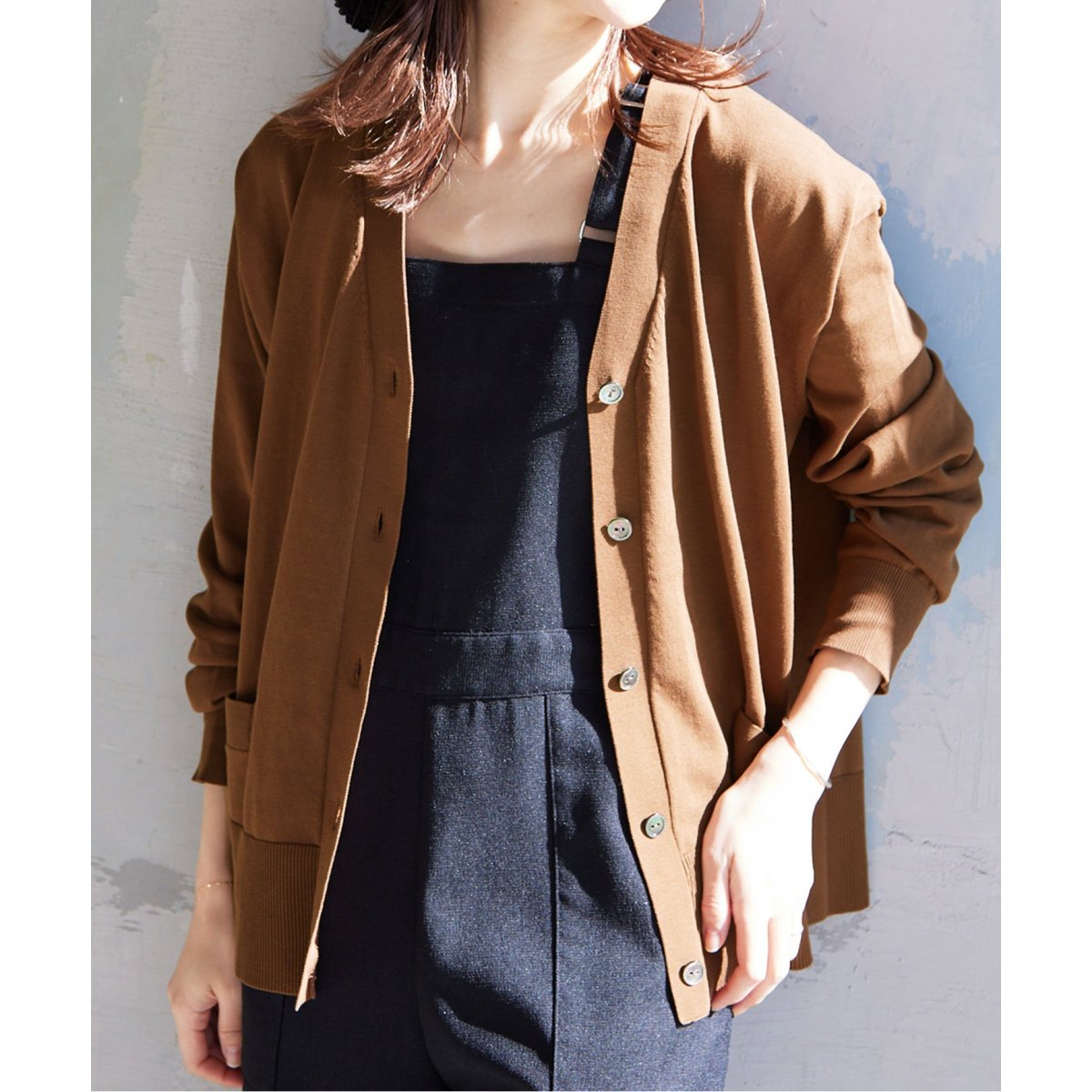 SLOBE IENA/スローブイエナ 　アイスコットンVネックカーディガン スローブイエナ SLOBE IENA アイスコットン Vネックカーディガン