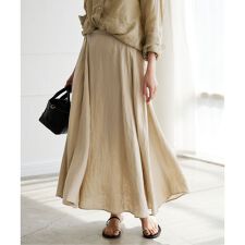 European Linen ロングフレアスカート | スローブ イエナ(SLOBE IENA 