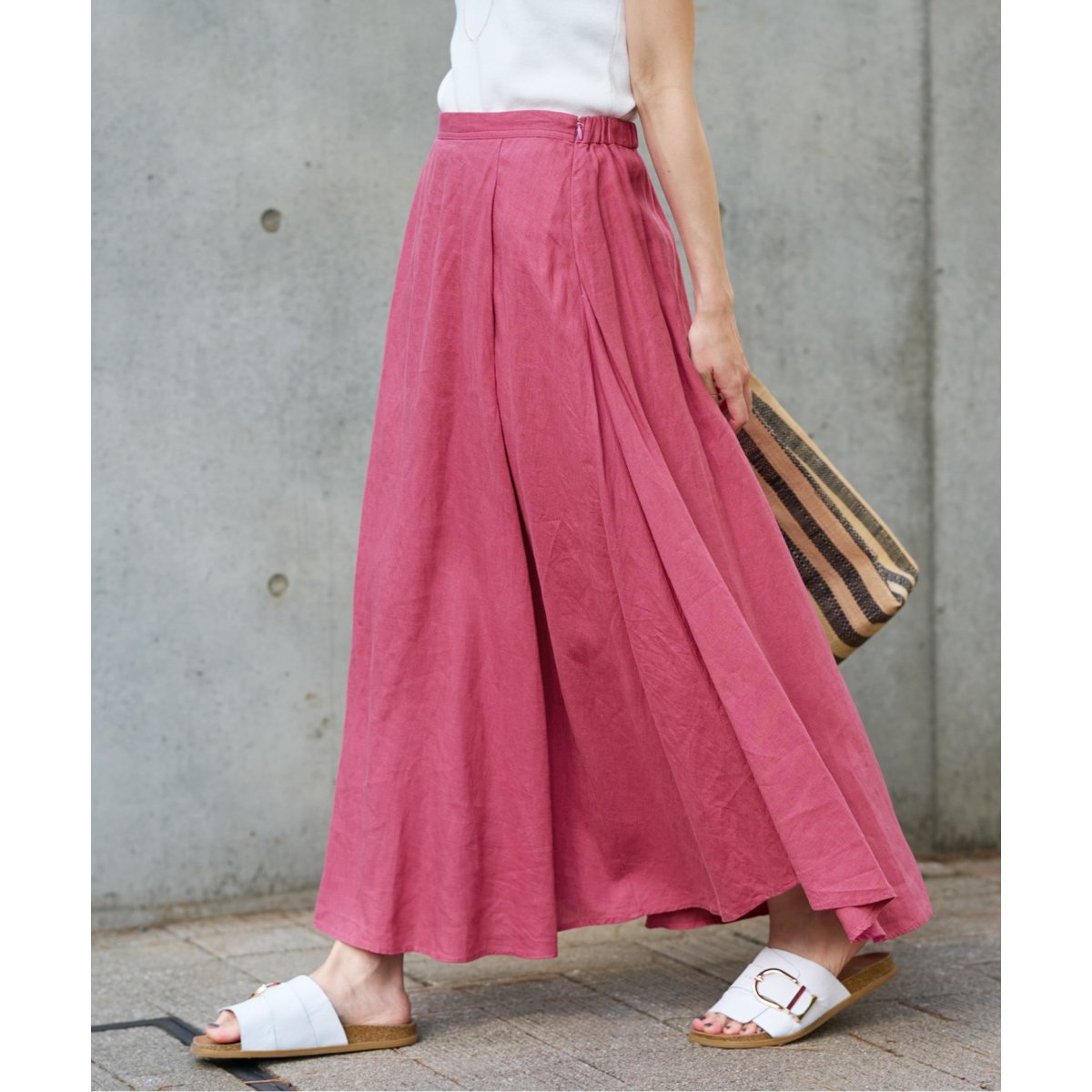 European Linen ロングフレアスカート | スローブ イエナ(SLOBE