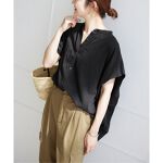 追加》レーヨンボイル バンドカラーブラウス | スローブ イエナ(SLOBE 