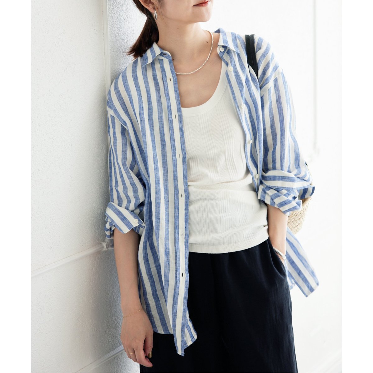 European Linen レギュラーシャツ   スローブ イエナSLOBE IENA