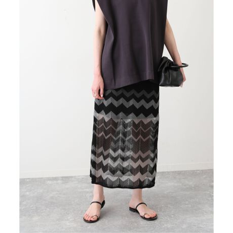 イエナ パネルレースロングスカート ナチュラル 38 新品 治せ 