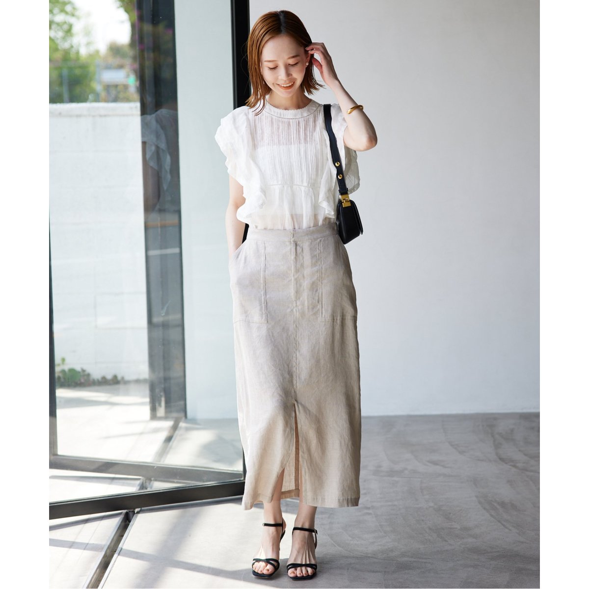 極美品◆スローブ イエナ 2023ss リネン混 ジャケット タイトスカート M リネン混タイトスカート | スローブ イエナ(SLOBE IENA) | マルイ