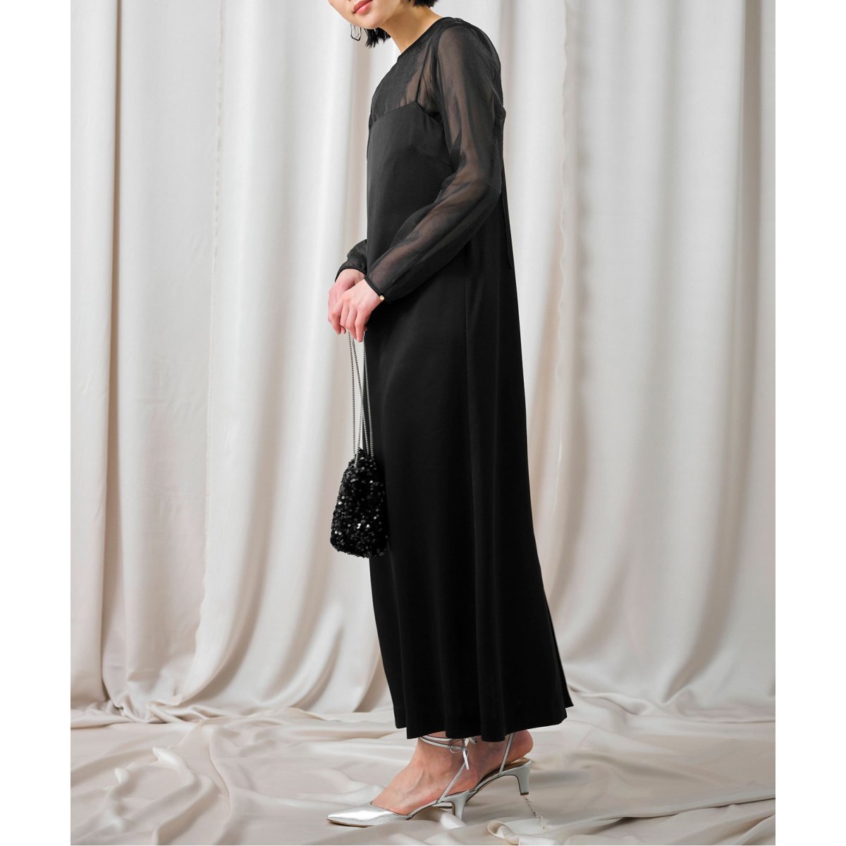スローブイエナ　habi シアーブラウス×キャミドレスセット SLOBE IENA（スローブイエナ）の「habi シアーブラウス*キャミ
