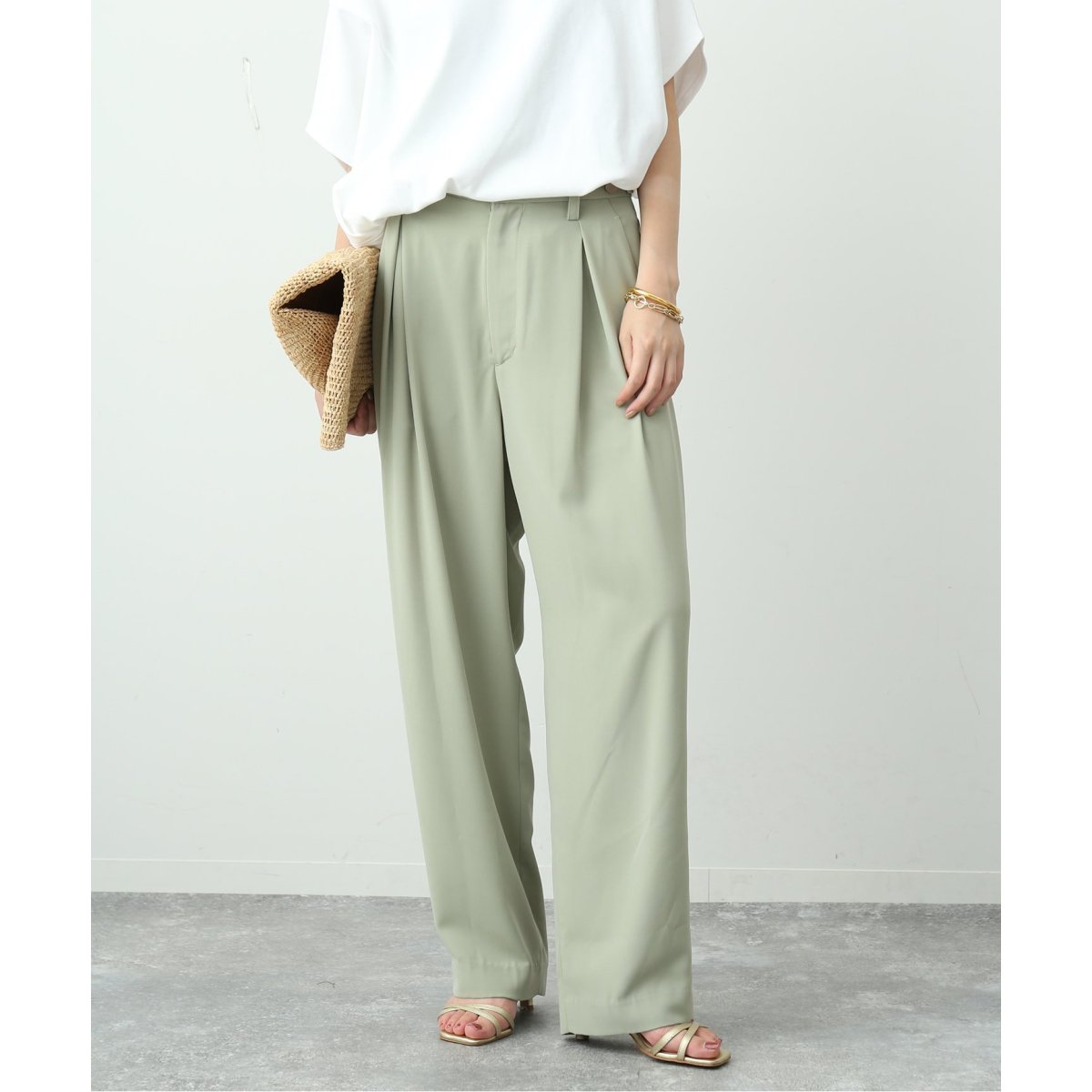 ダブルクロスタックトラウザー | スローブ イエナ(SLOBE IENA