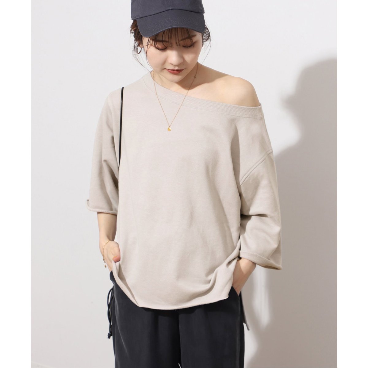 【美品】 スローブイエナ ミニ裏毛ハーフスリーブプルオーバー 近年モデル ミニ裏毛ハーフスリーブプルオーバー | スローブ イエナ(SLOBE