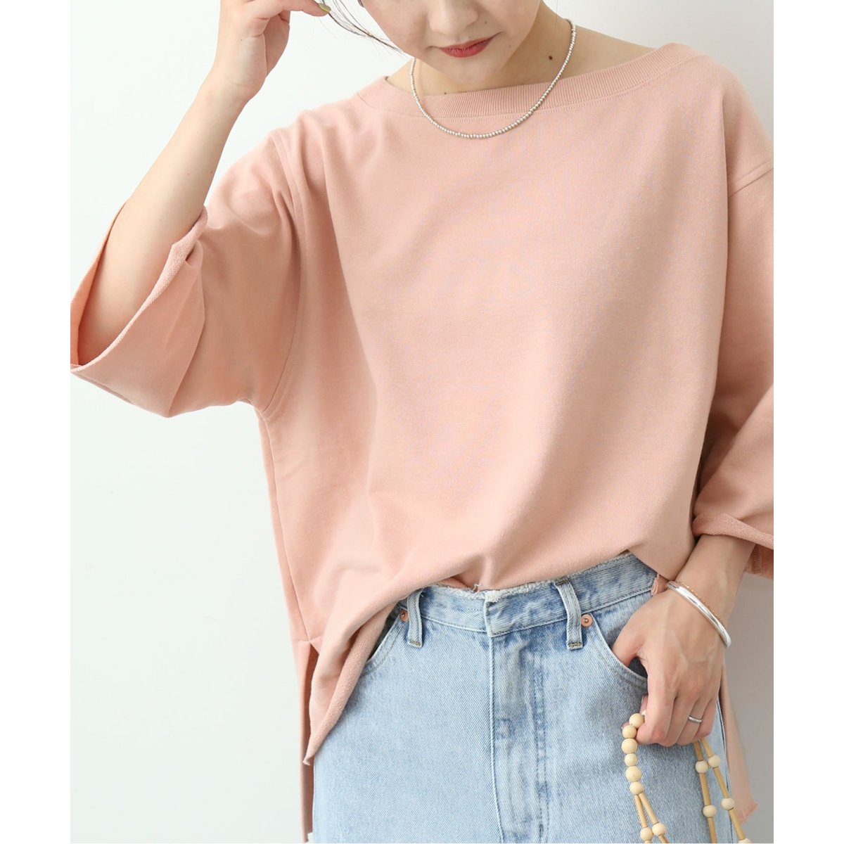 ミニ裏毛ハーフスリーブプルオーバー | スローブ イエナ(SLOBE IENA