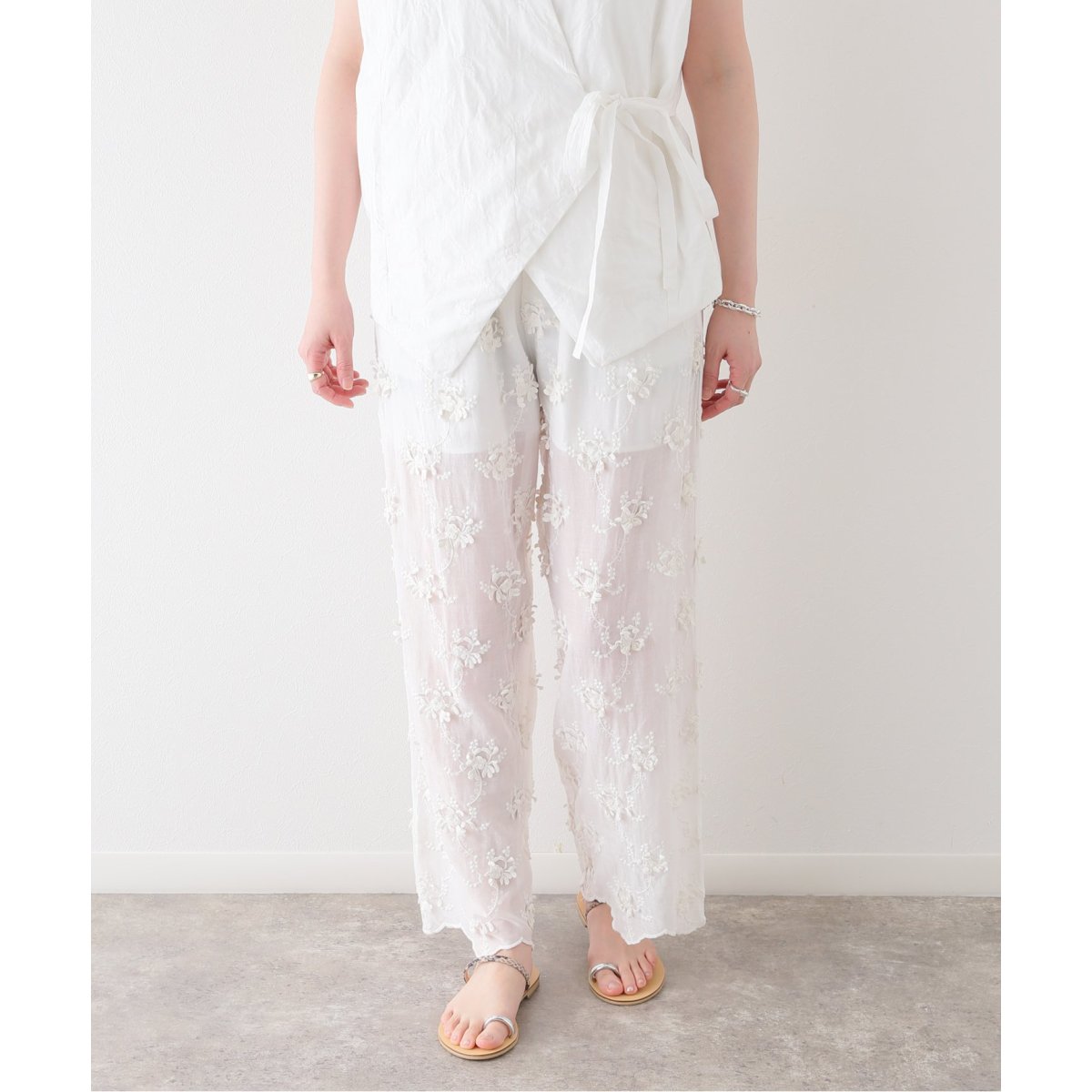 crinkle crinkle crinkle】3D embroidery easy パンツ | スローブ