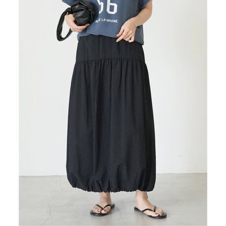 IENA】タイプライターティアードスカート 近付けれ ブラック 34 