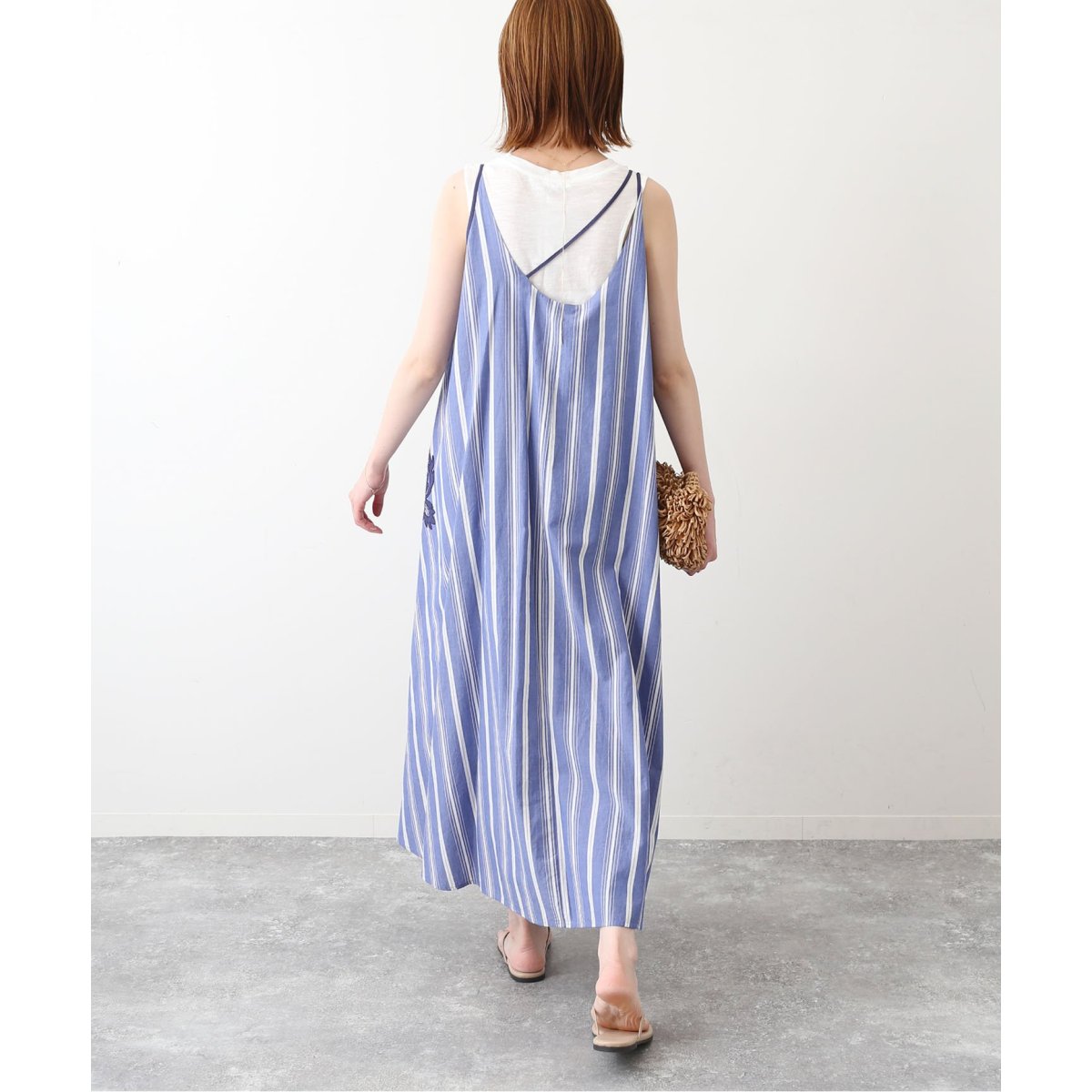 normment/ノーメント】 stripe emb n/s ワンピース | スローブ
