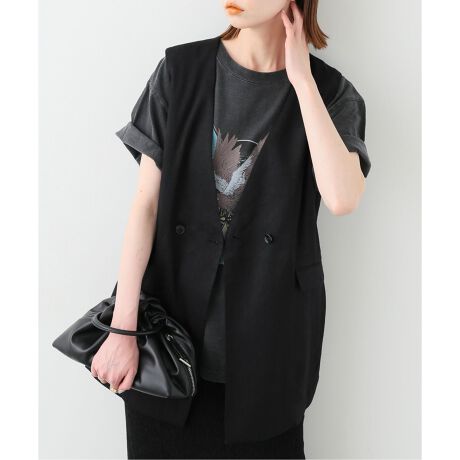 リネン混ノーカラージレ | スローブ イエナ(SLOBE IENA 