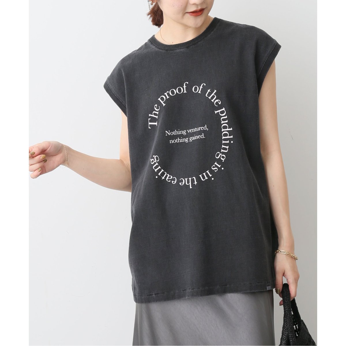 81BRANCA/ハチイチブランカ 】ピグメントノースリーブTシャツ