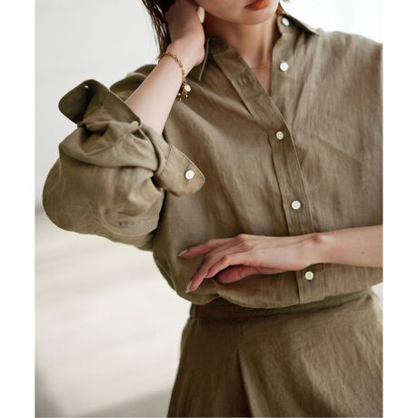 追加》European Linen レギュラーシャツ | スローブ イエナ(SLOBE IENA 