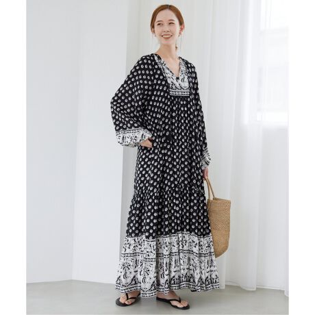 インドパネルパターンワンピース | スローブ イエナ(SLOBE IENA  