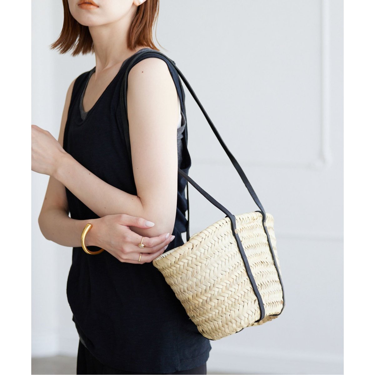 《WEB限定追加》【KECH LeS ESSENTIELS】2WAYカゴバッグ