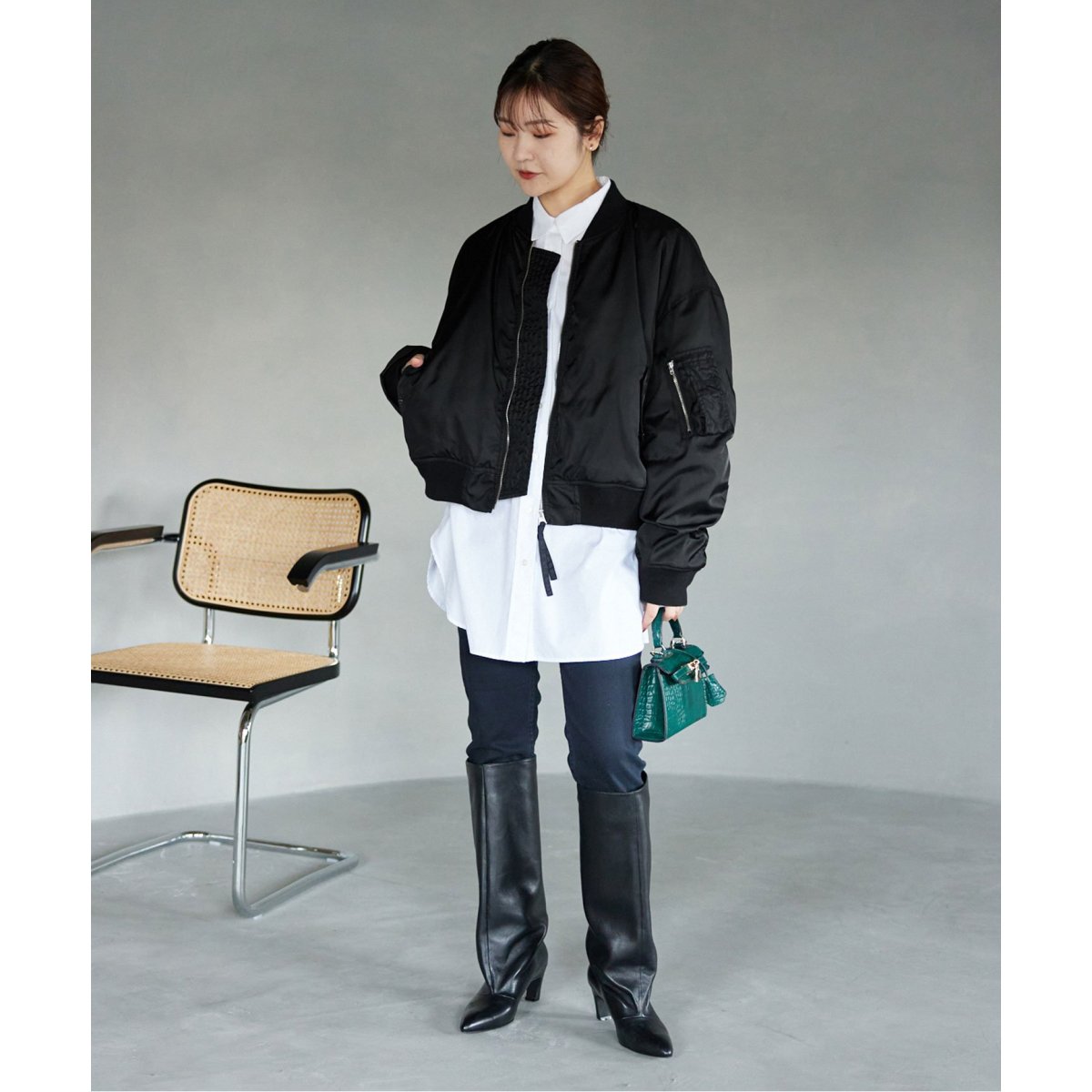 ショートワイドボマーブルゾン | スローブ イエナ(SLOBE IENA